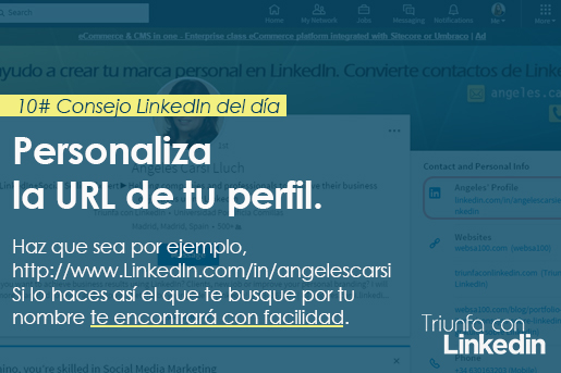 Red Social profesional consejo: personaliza tu URL