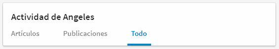 Actividad pública en LinkedIn: Artículos, Publicaciones, Todo