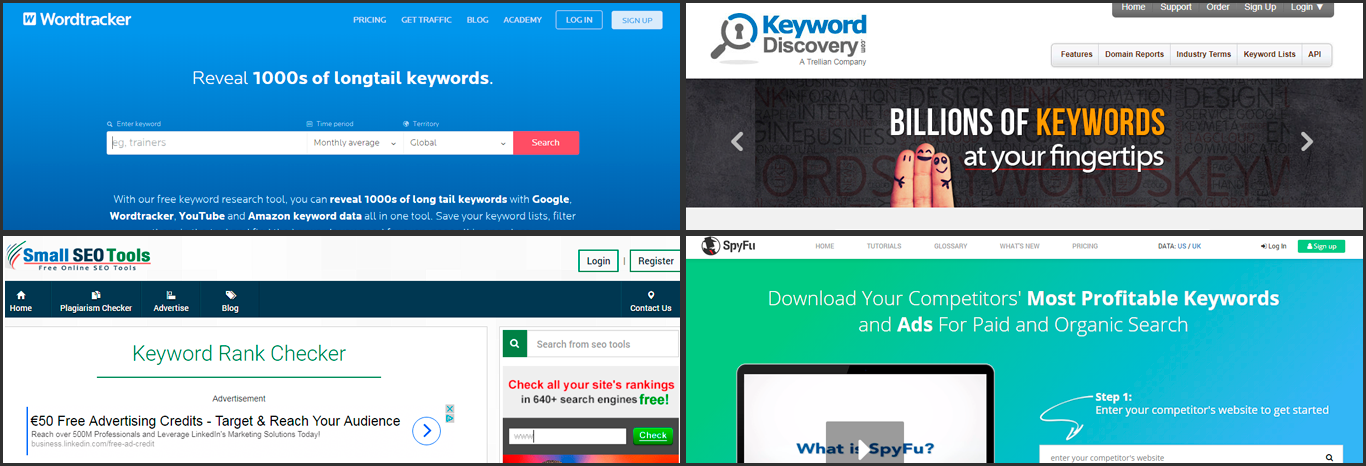 Buscadores de palabras clave: varios