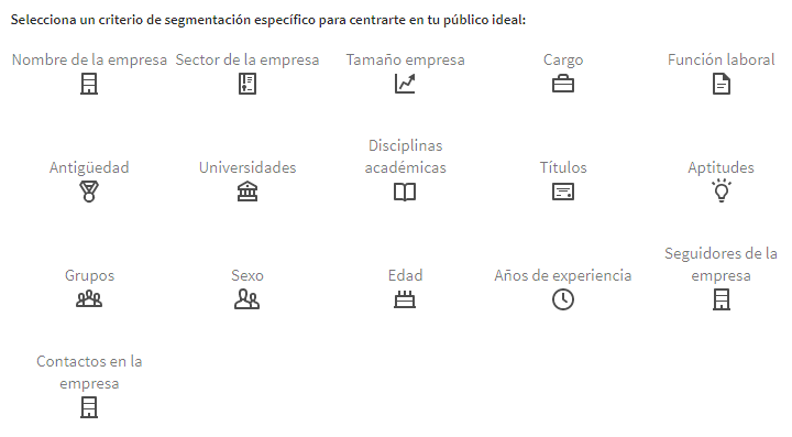 Segmentación de audiencias en LinkedIn
