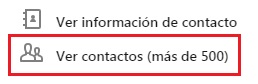 Contacto LinkedIn - Ver contactos de un contacto de primer grado