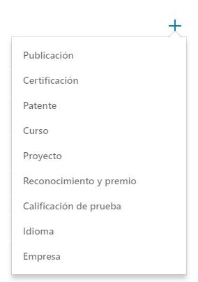 Recién graduado - Añadir Logros en la sección de Logros del perfil de LinkedIn.