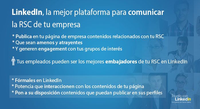 LinkedIn, la mejor plataforma para trabajar la Responsabilidad Social Corporativa de tu empresa - Infografía