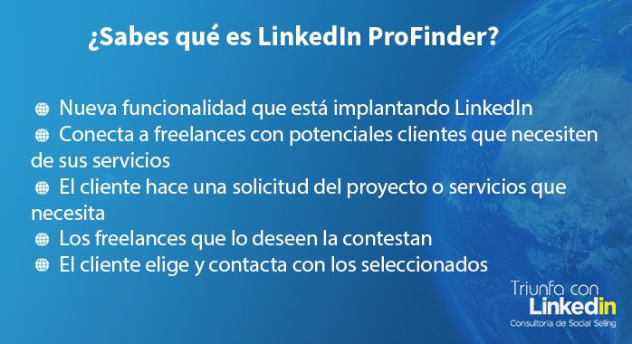 Qué es LinkedIn ProFinder - Infografía
