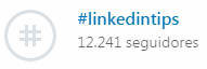Número de seguidores de un hashtag LinkedIn